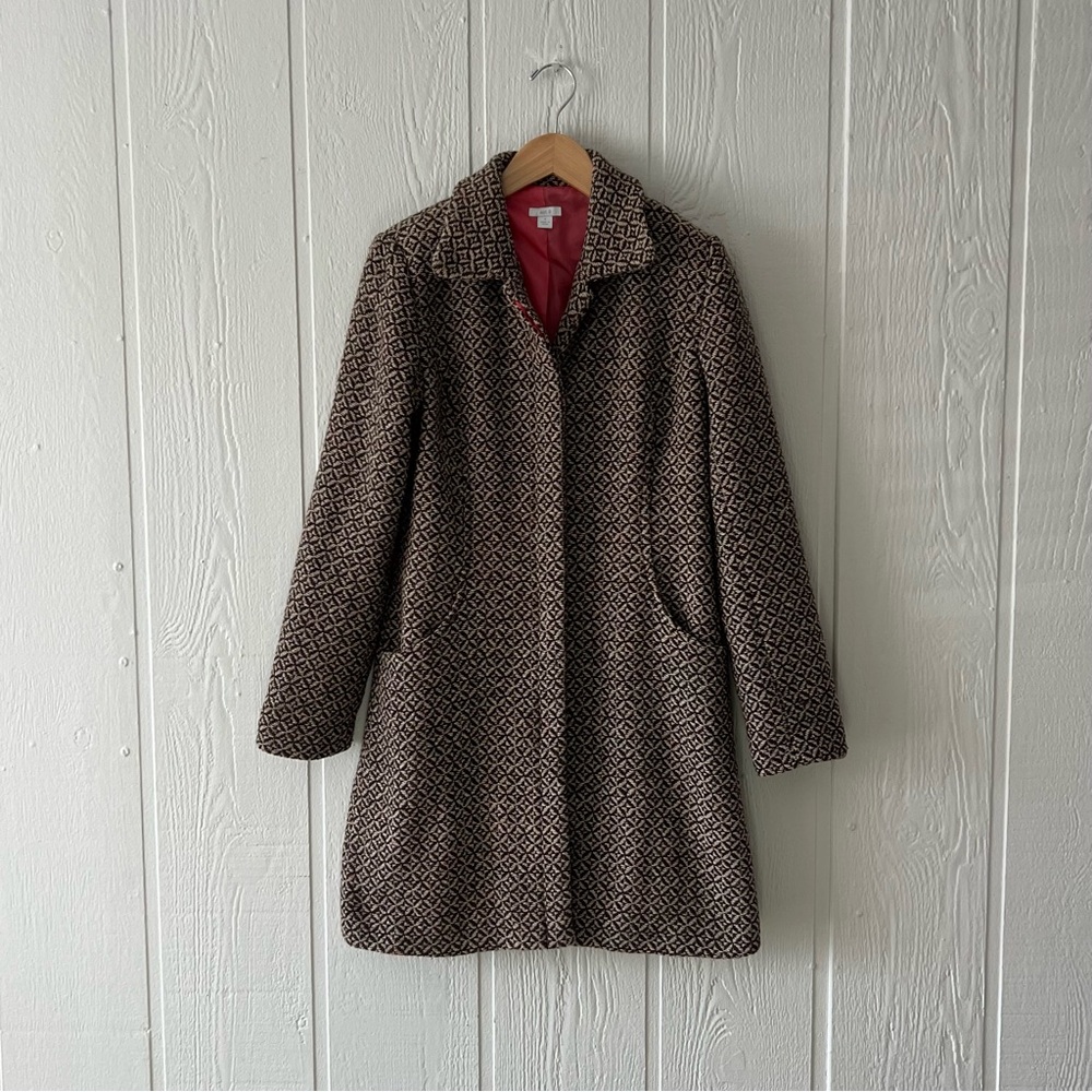 Apt. 9 Patterned Coat with Pink Lining - Picture 2 of 5